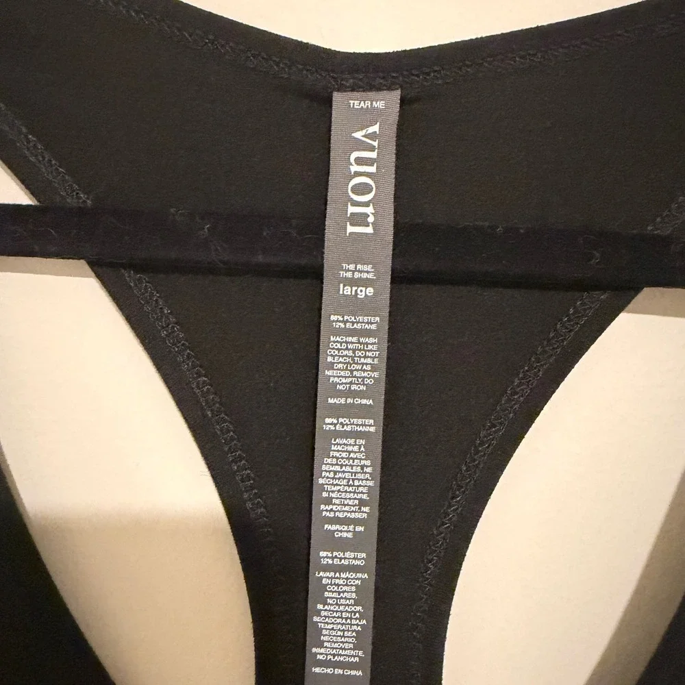 Vuori Lux Jumpsuit Womens Large Black Racerback Jogger One Piece Activewear - Picture 3 of 4